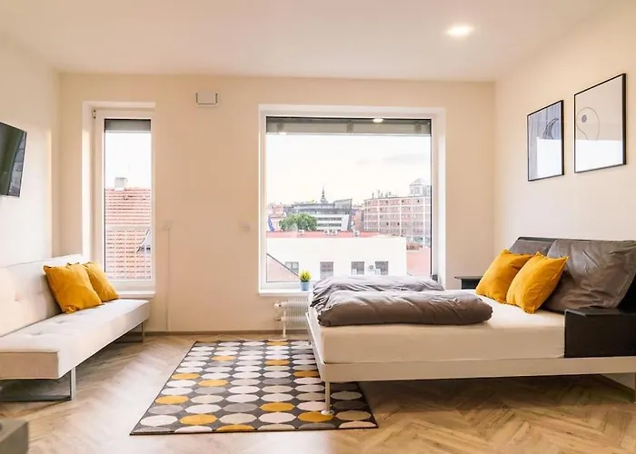 Brno Center View Apartement B - With Self Check-In